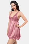 Amante Polyester Elastane Babydoll - Purple — thumbnail 3